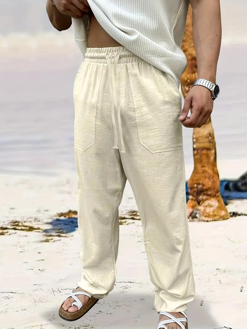 Oranji ® |  Casual linnen herenbroek