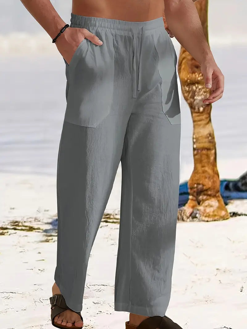 Oranji ® |  Casual linnen herenbroek