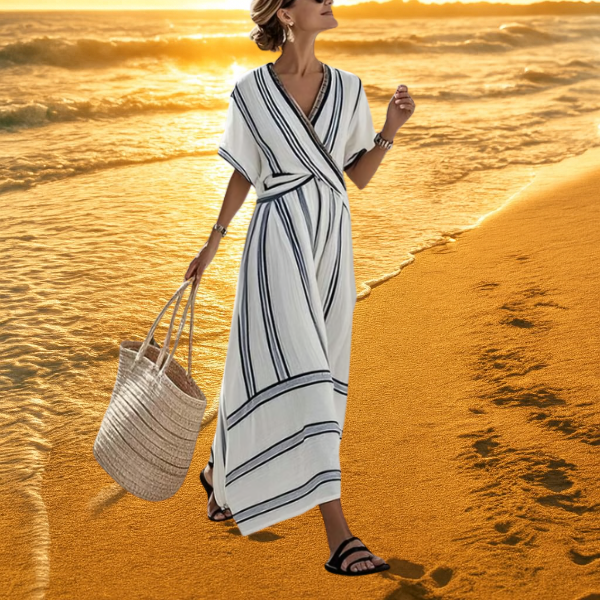 Arlena – Elegante Jurk met Kruisdecolleté