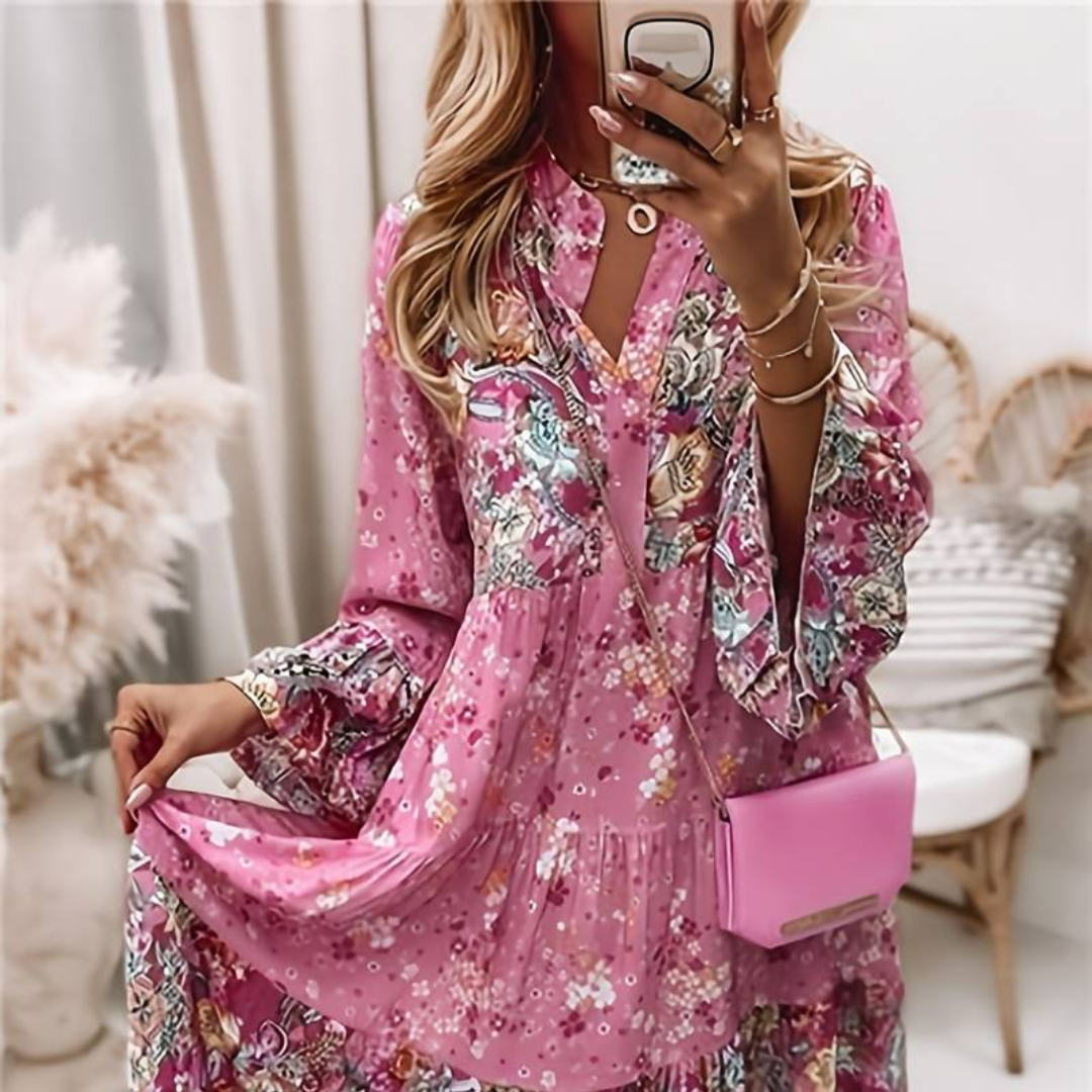 Oranji ® | Ashley - Geprinte Boho Jurk