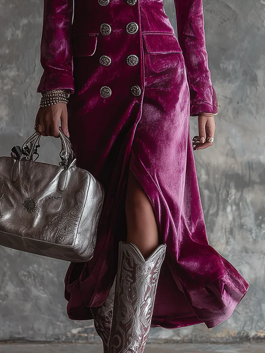 Vera | Fluwelen Blazer Maxi Jurk