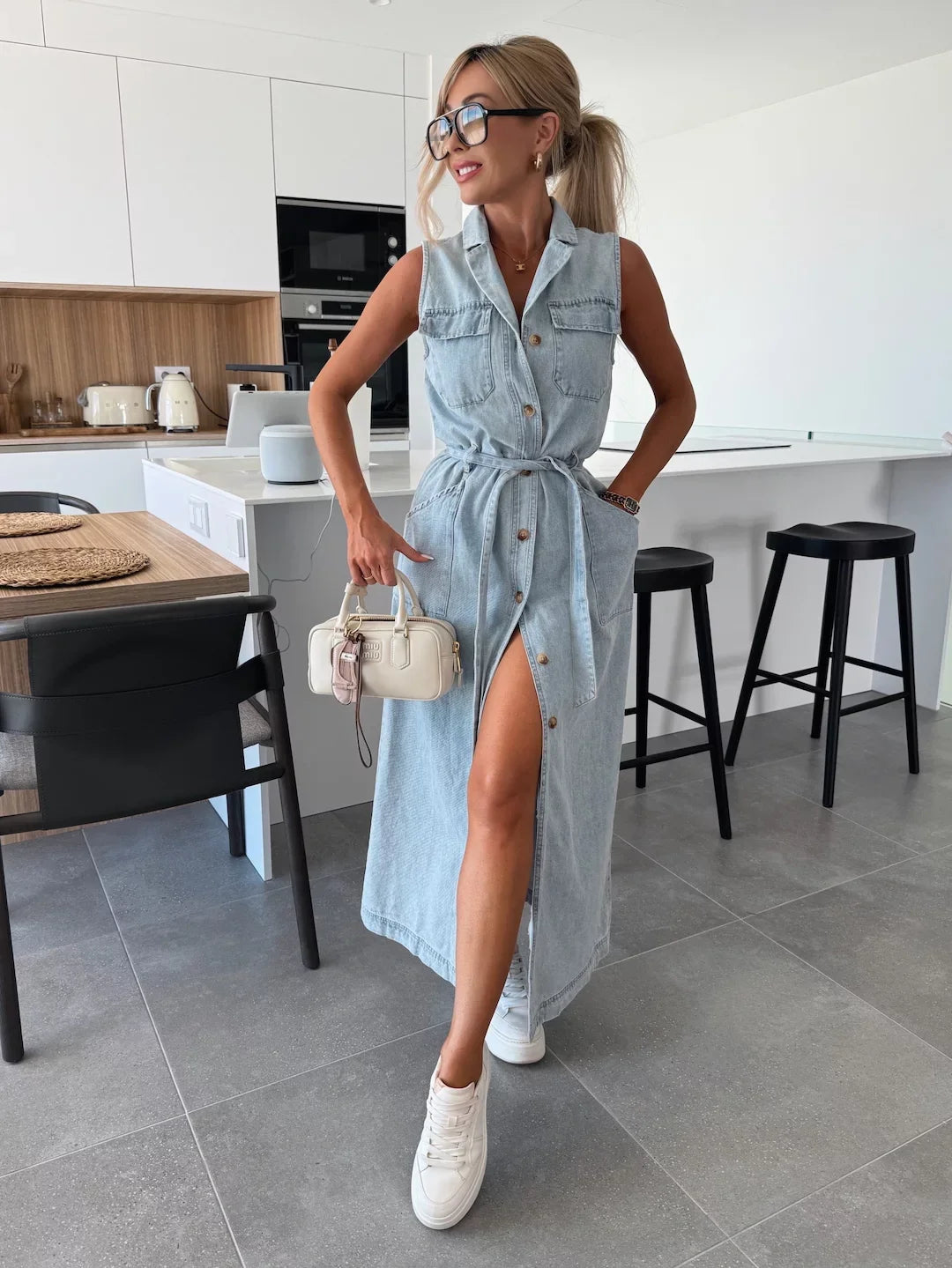 Oranji ® | Maxi Denim Jurk