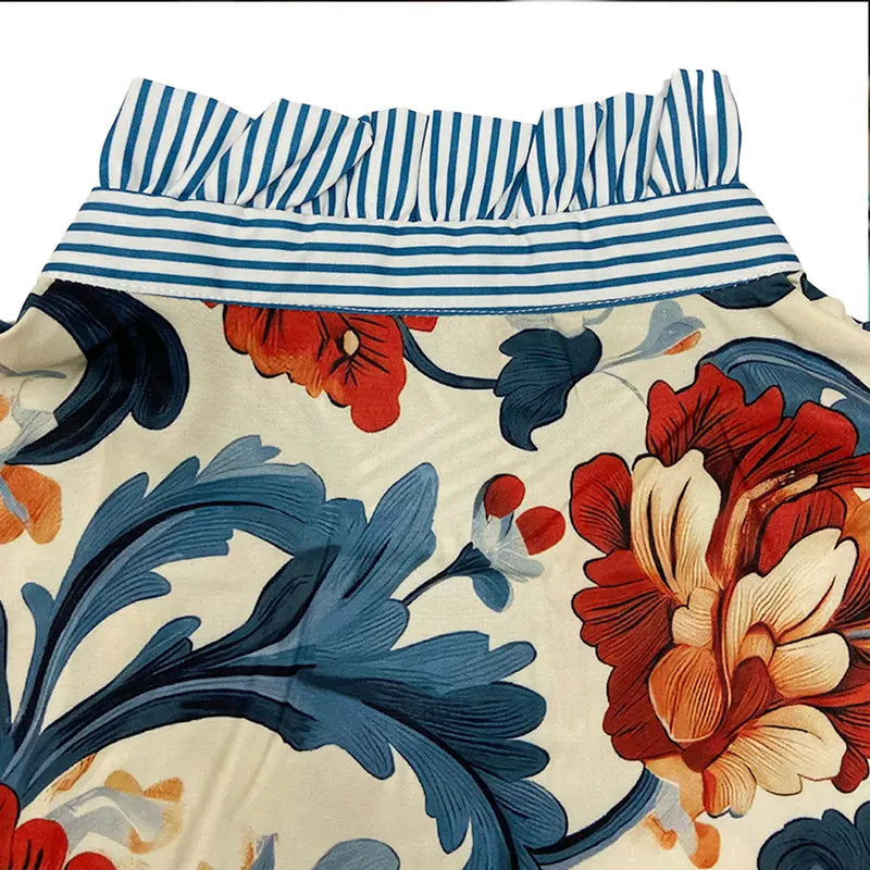 Serenity | Elegante Bloes met Bloemenpatroon in Vintage Stijl