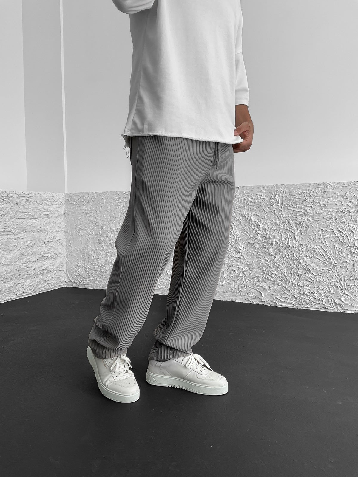 Oranji ® | Ribbed Relaxed Fit Trousers
