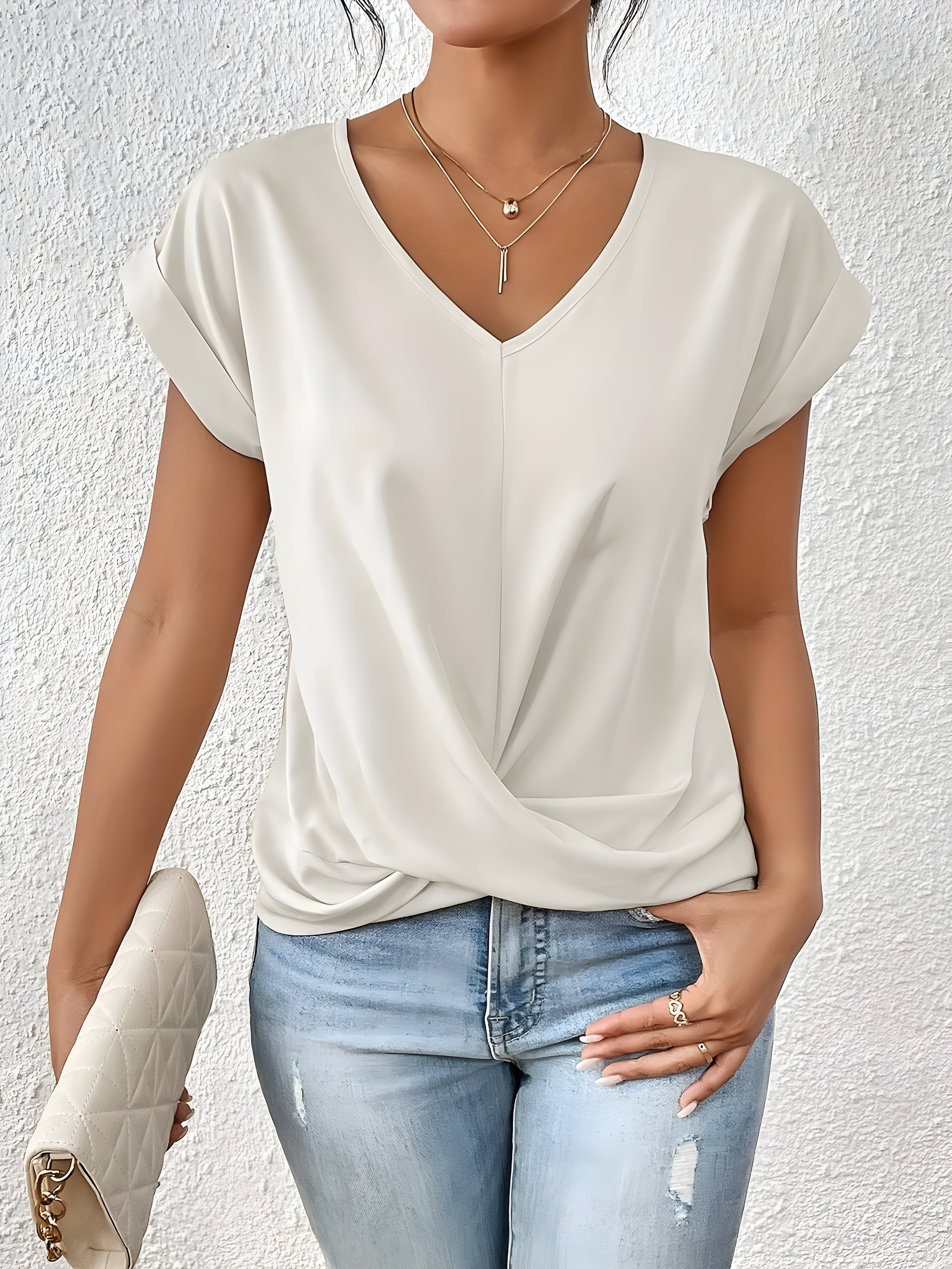 Oranji ® | Ziva | Casual T-shirt met V-hals