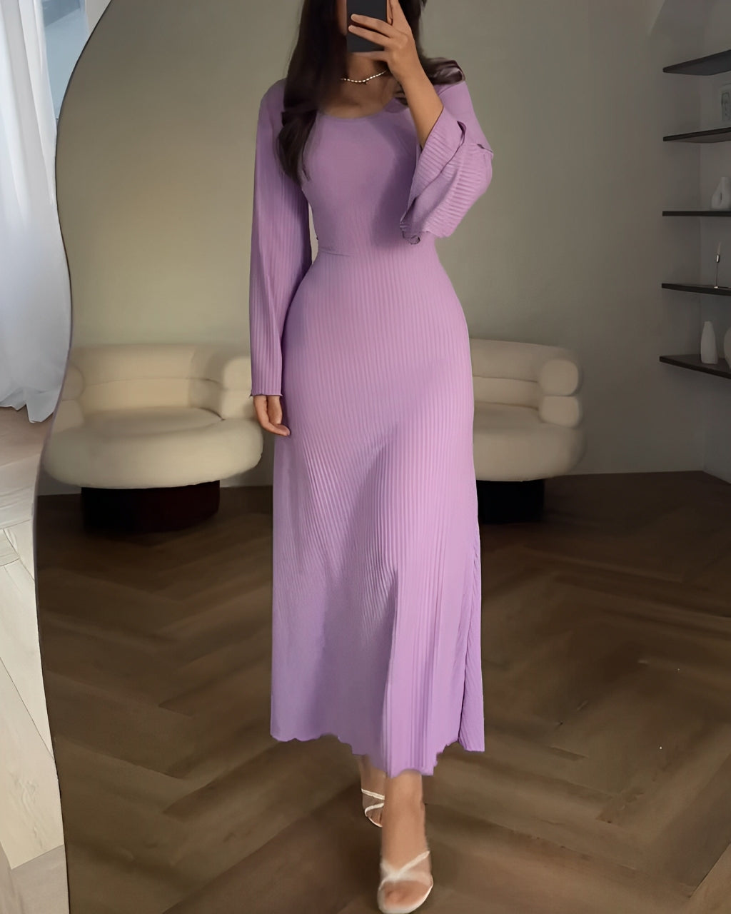 Oranji ® | Elegante Gebreide Maxi Jurk