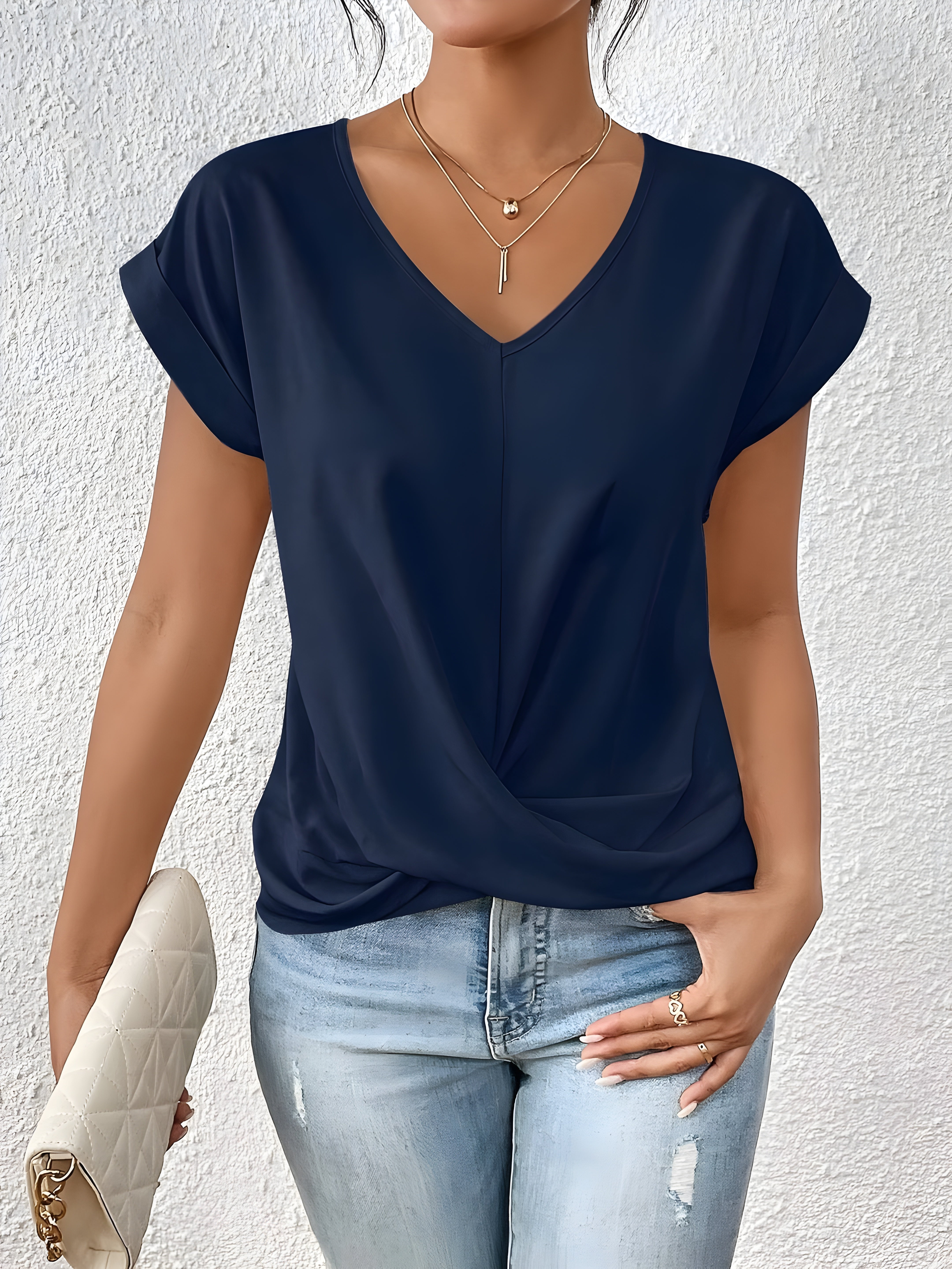Oranji ® | Ziva | Casual T-shirt met V-hals