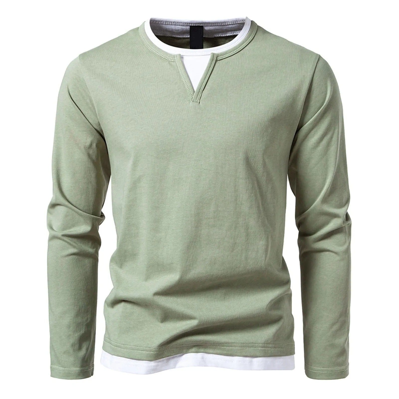 Oranji ® |   Casual Heren Longsleeve met V-Hals