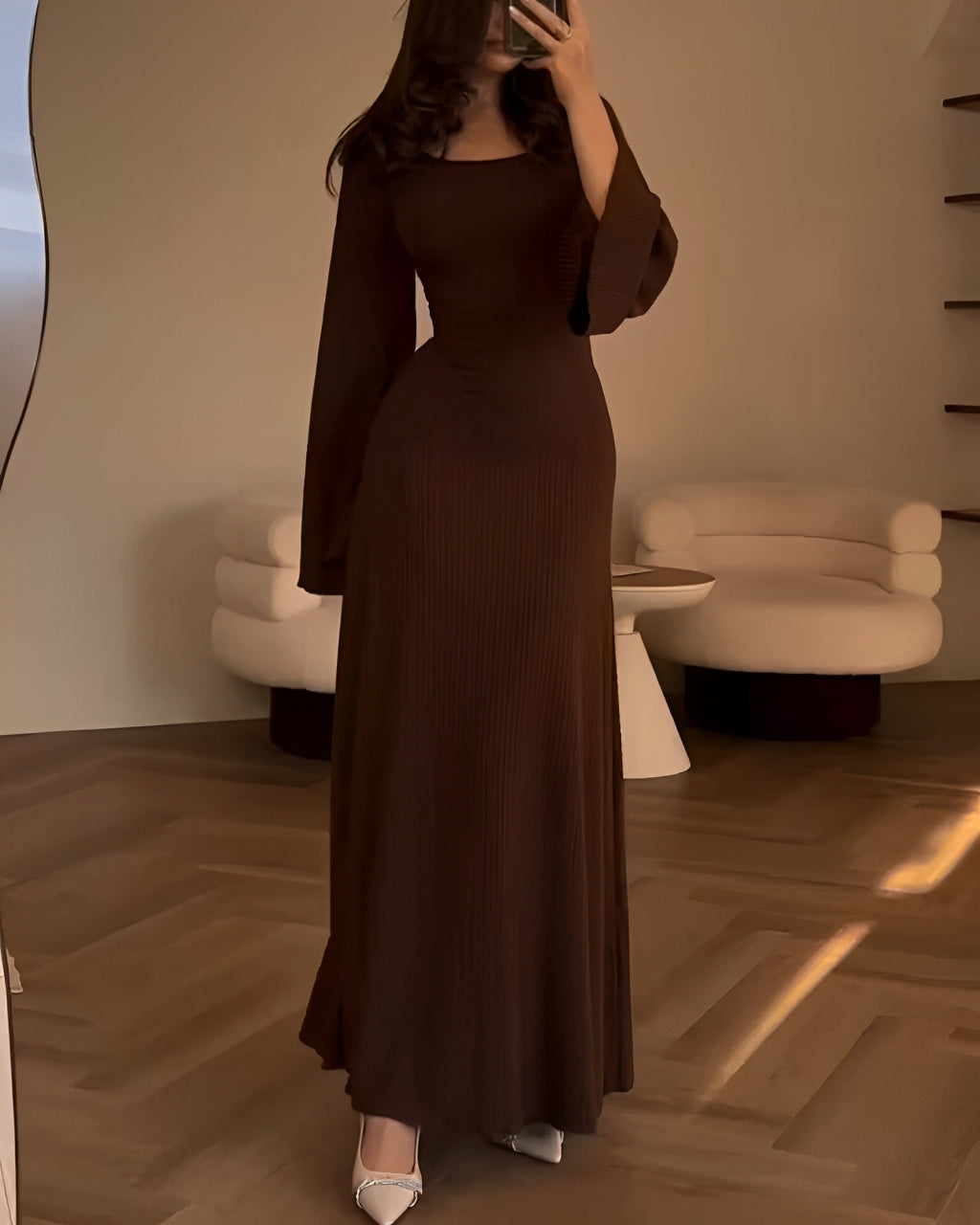 Oranji ® | Elegante Gebreide Maxi Jurk