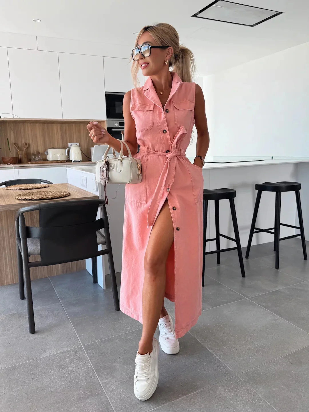 Oranji ® | Maxi Denim Jurk
