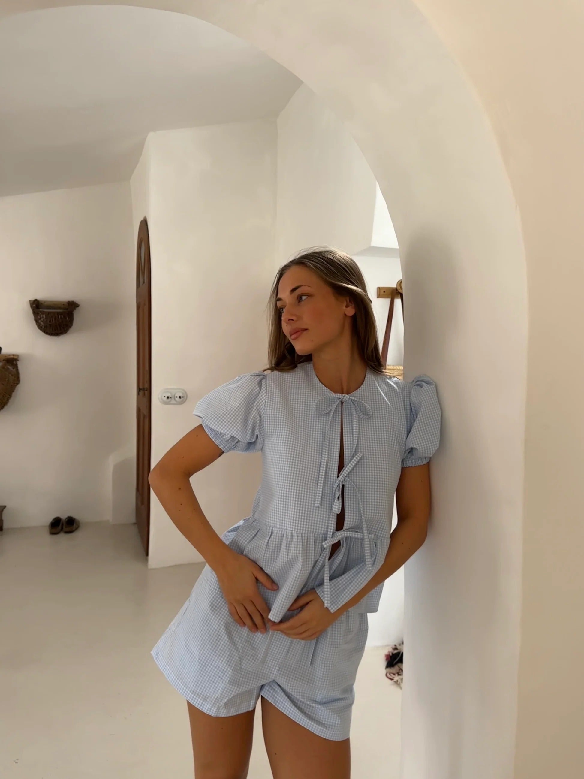 Oranji ® | Peplum | Blouse short set