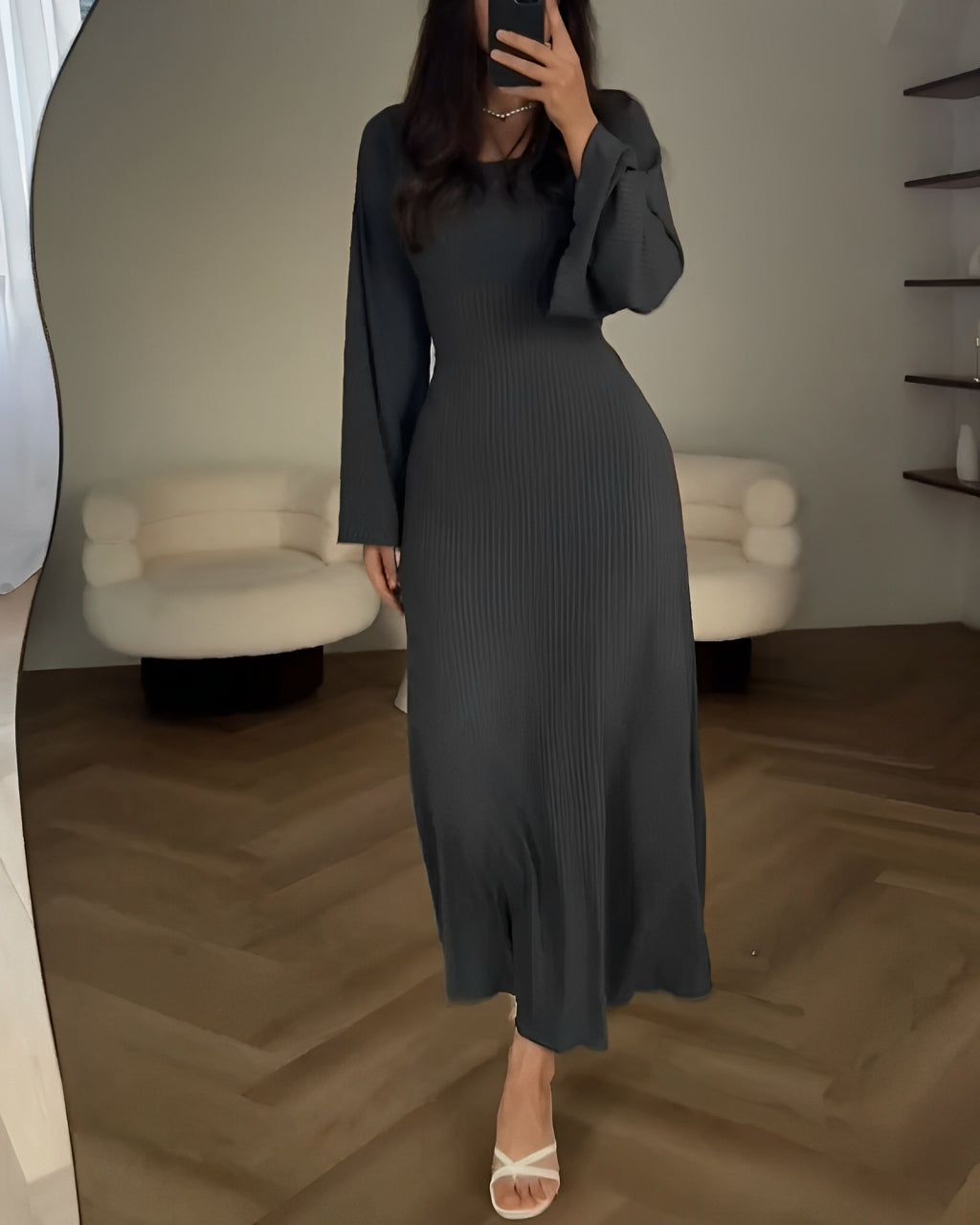 Oranji ® | Elegante Gebreide Maxi Jurk
