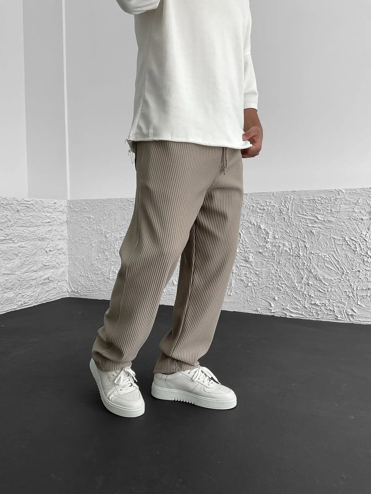 Oranji ® | Ribbed Relaxed Fit Trousers