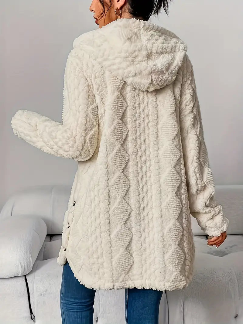 Velora | Zachte Pluche Hoodie Cardigan