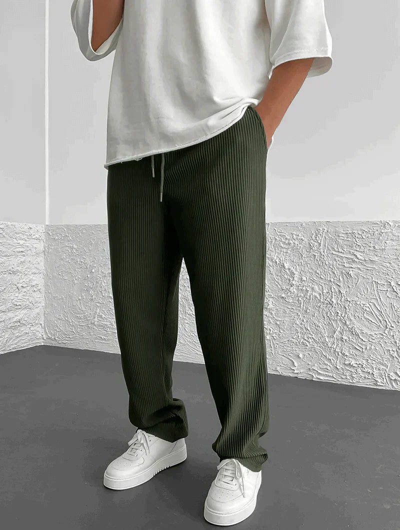 Oranji ® | Ribbed Relaxed Fit Trousers
