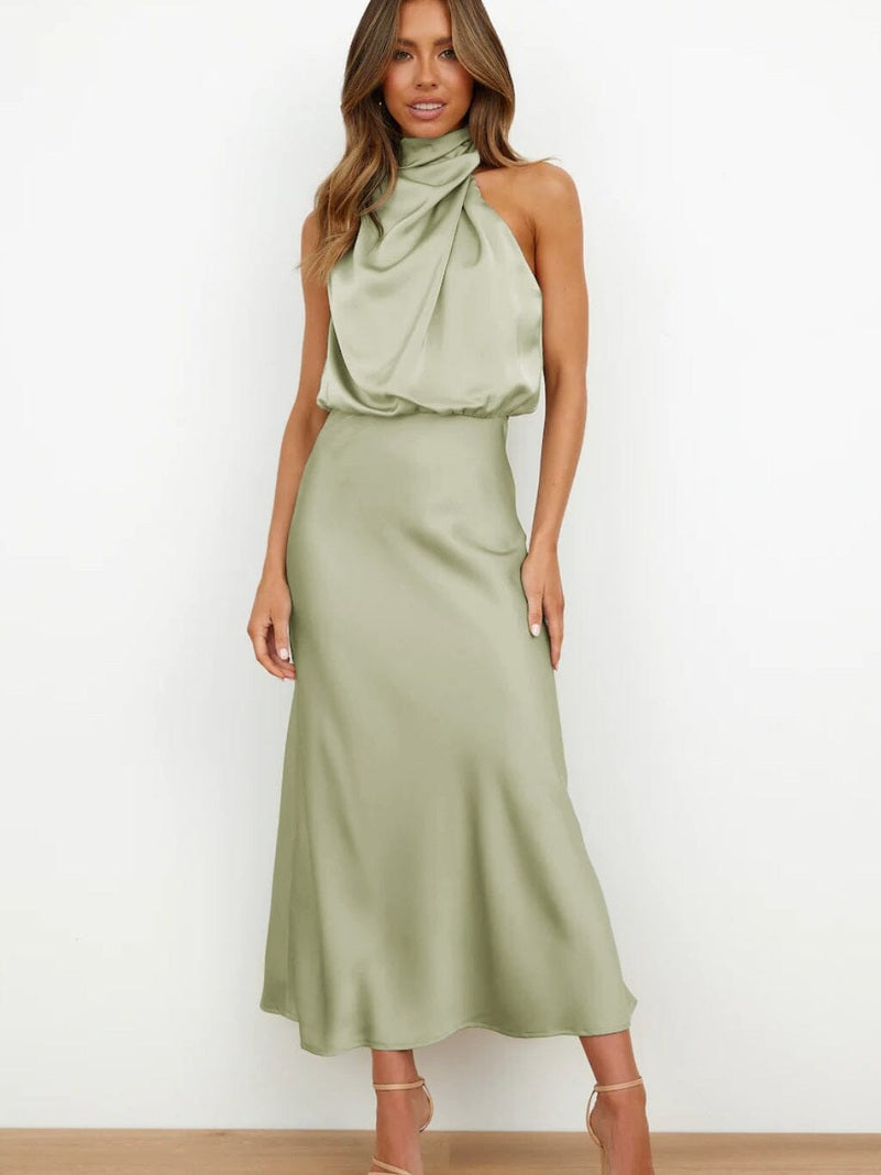 Oranji ® |   Elegante Zijden Jurk