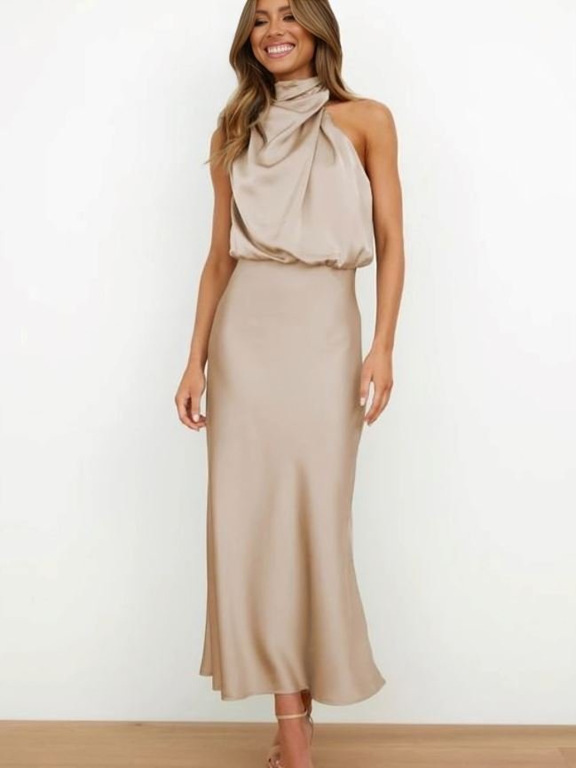 Oranji ® |   Elegante Zijden Jurk