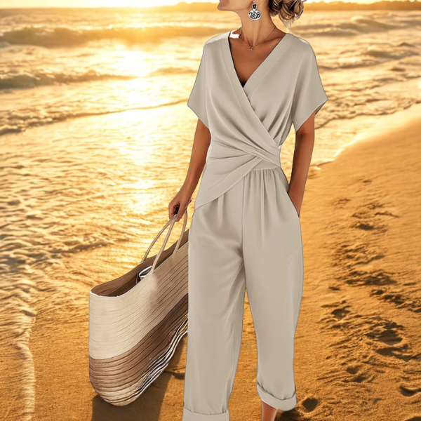 Emilia - Drapé Jumpsuit Elegantie