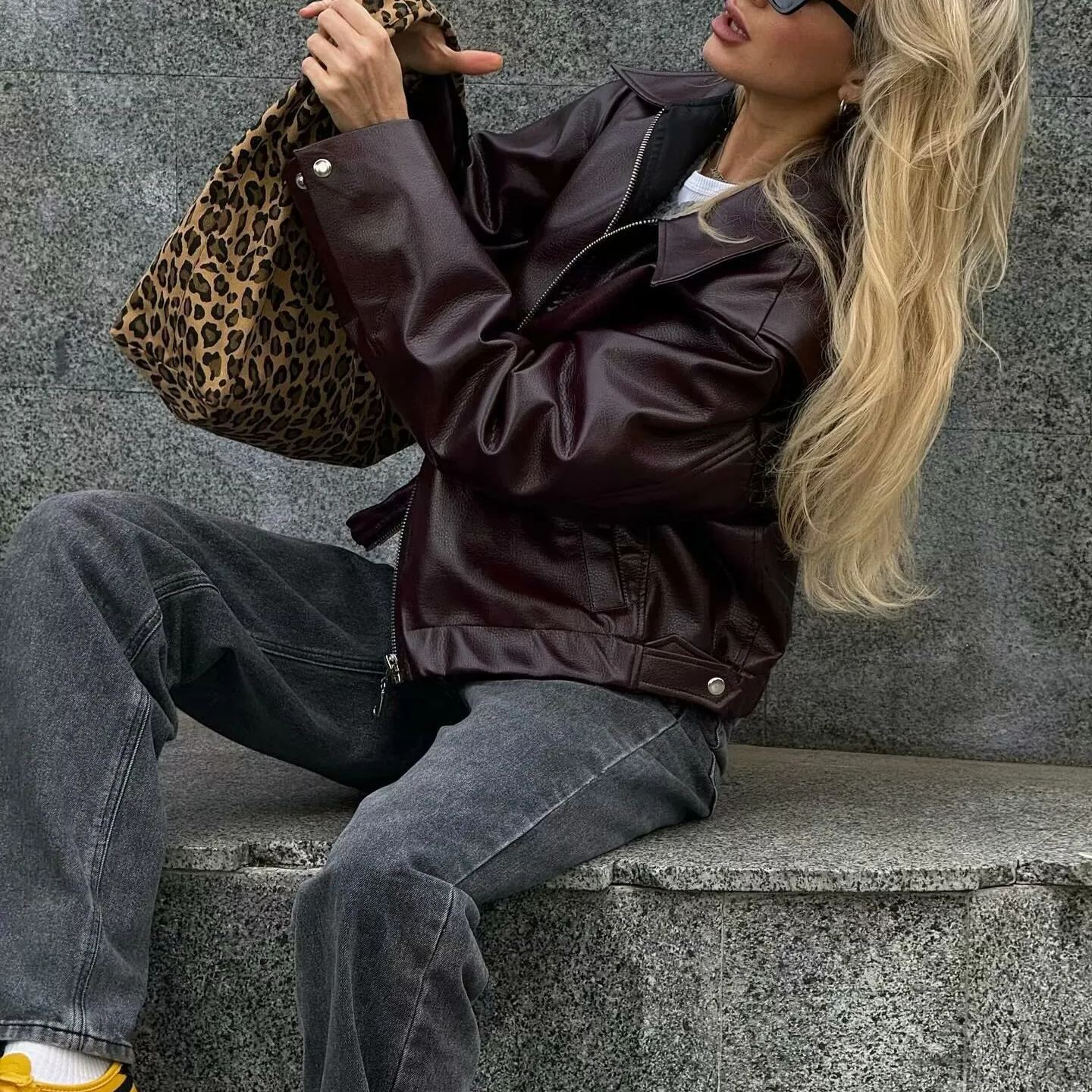 Oranji ® | Vintage | Revers rits jas