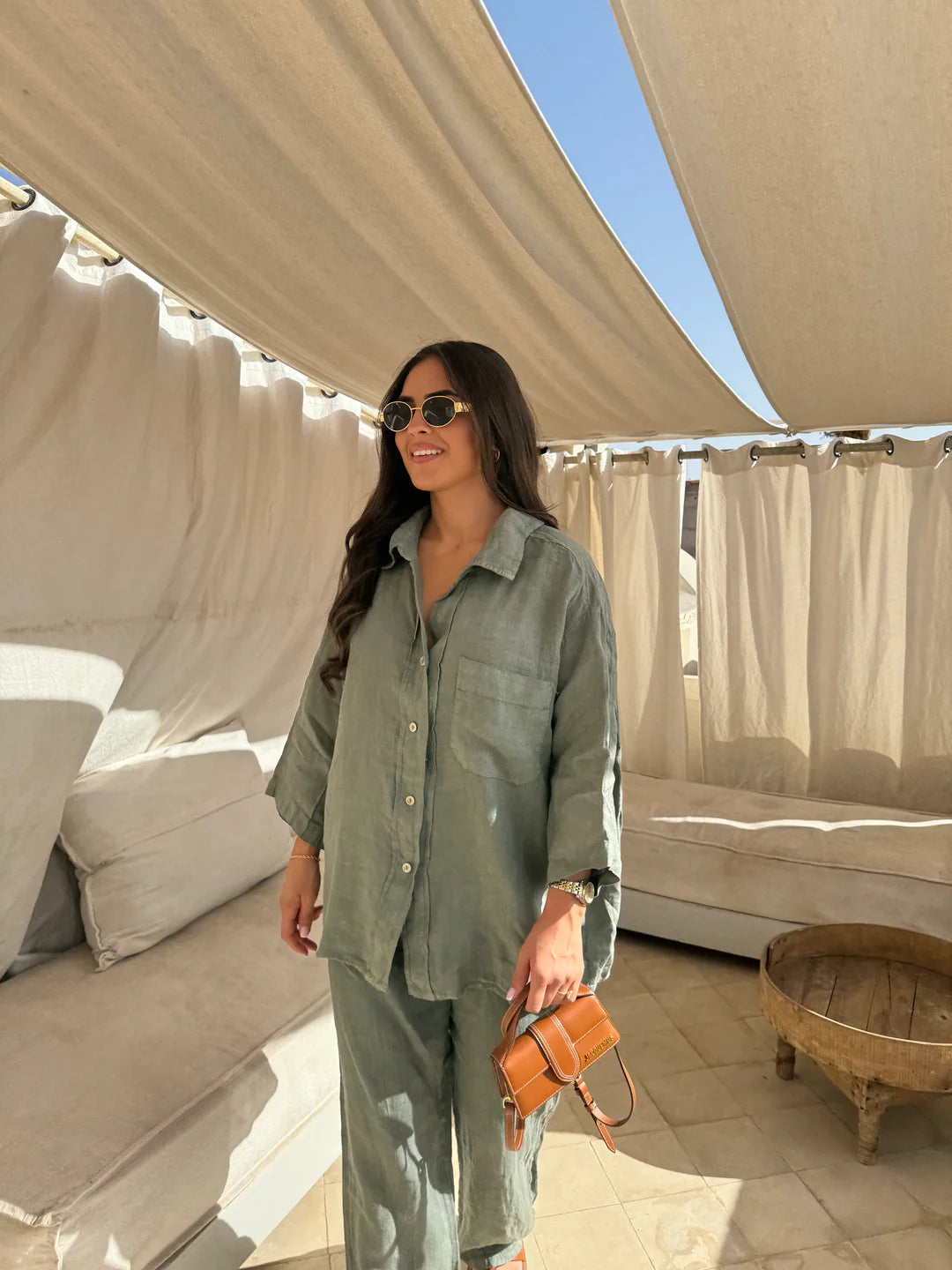 Oranji ® | Sanne - Casual linnen dames set
