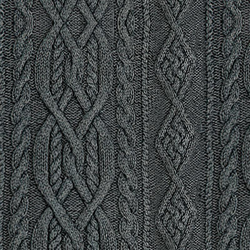 Heren Vintage Trui met Staande Kraag, Pullover met Draaiend Patroon 48552196X