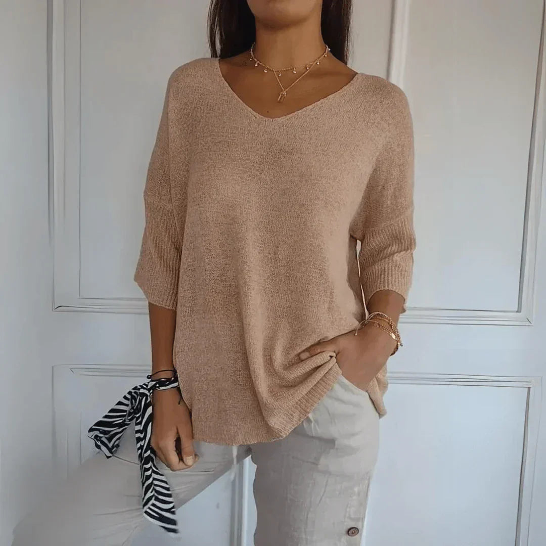 Stefania | Casual Chic Blouse met Halve Mouwen