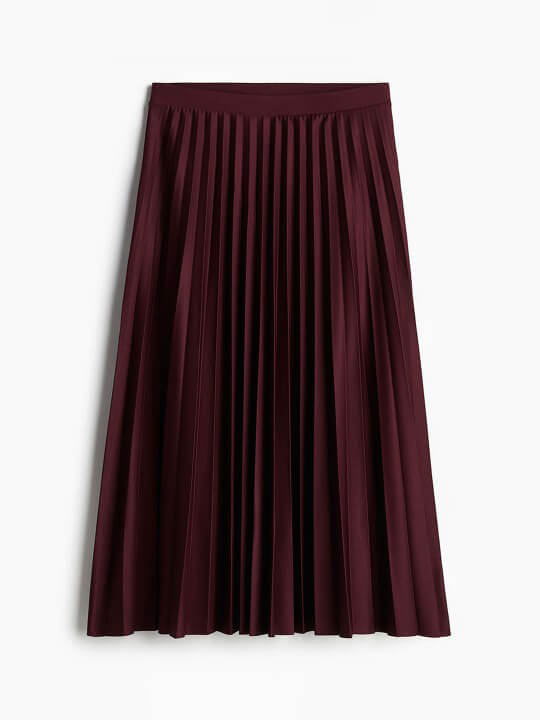 Oranji ® | Gebreid vest en geplooide rok