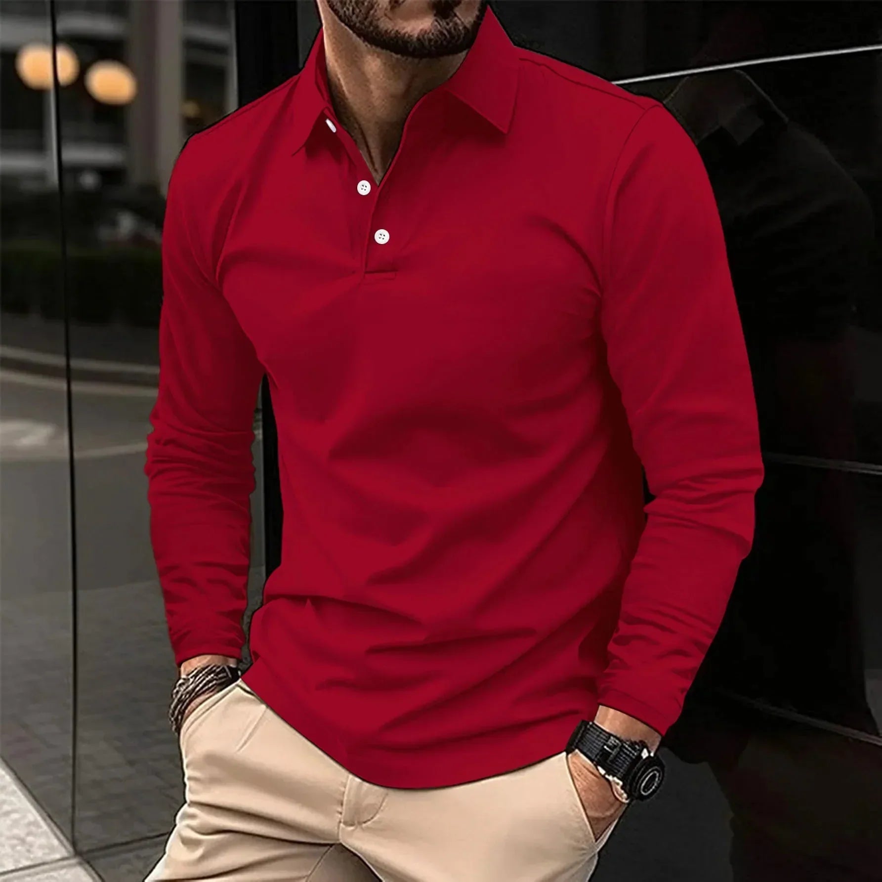 Oranji ® | Premium lange mouwen polo shirt