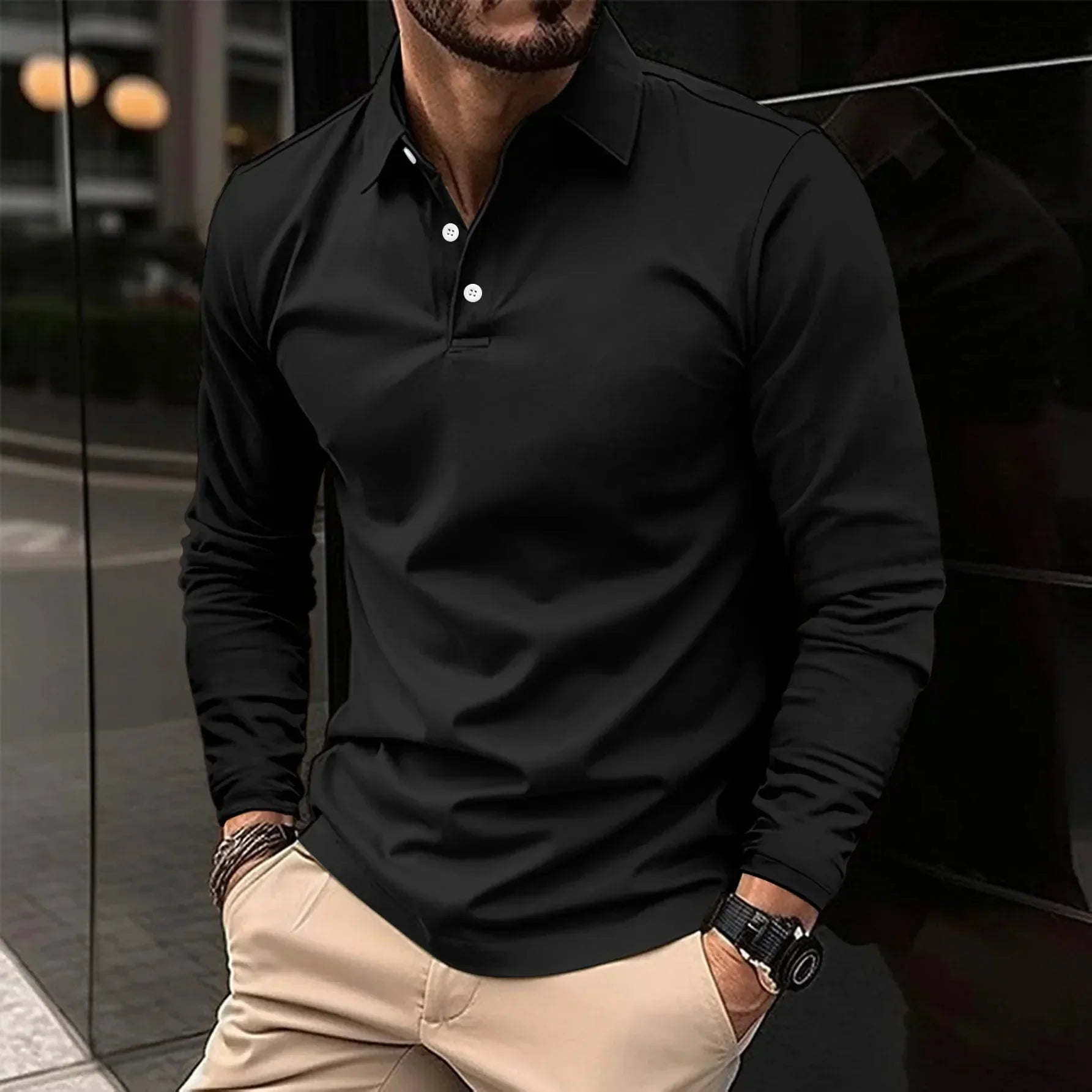 Oranji ® | Premium lange mouwen polo shirt