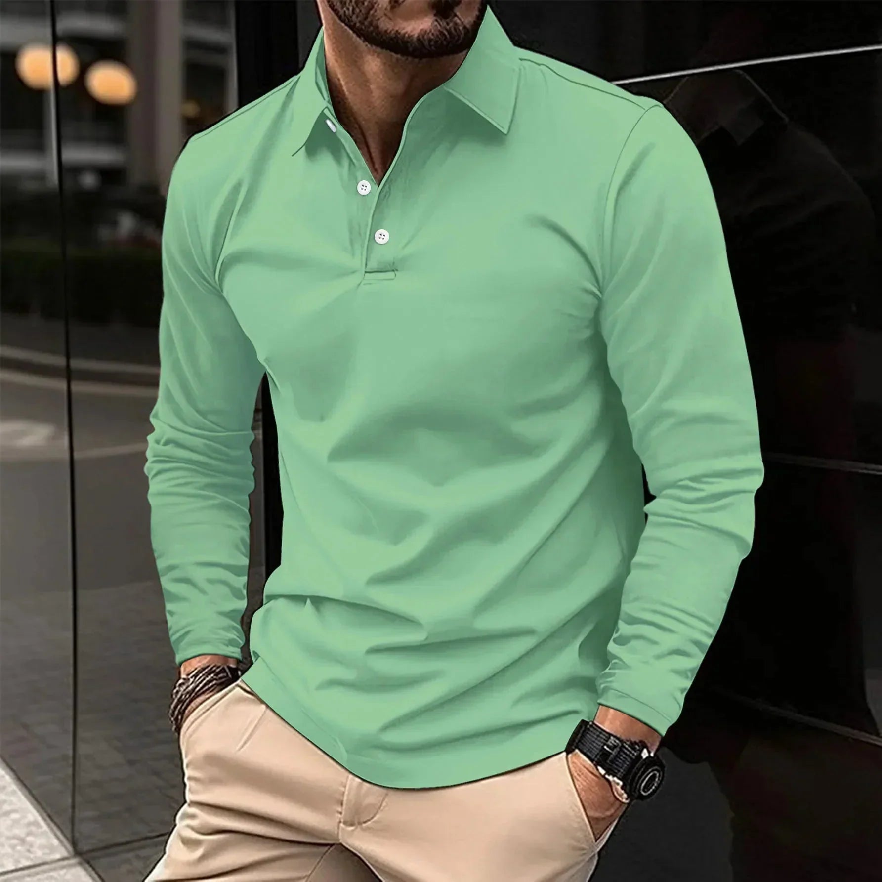 Oranji ® | Premium lange mouwen polo shirt
