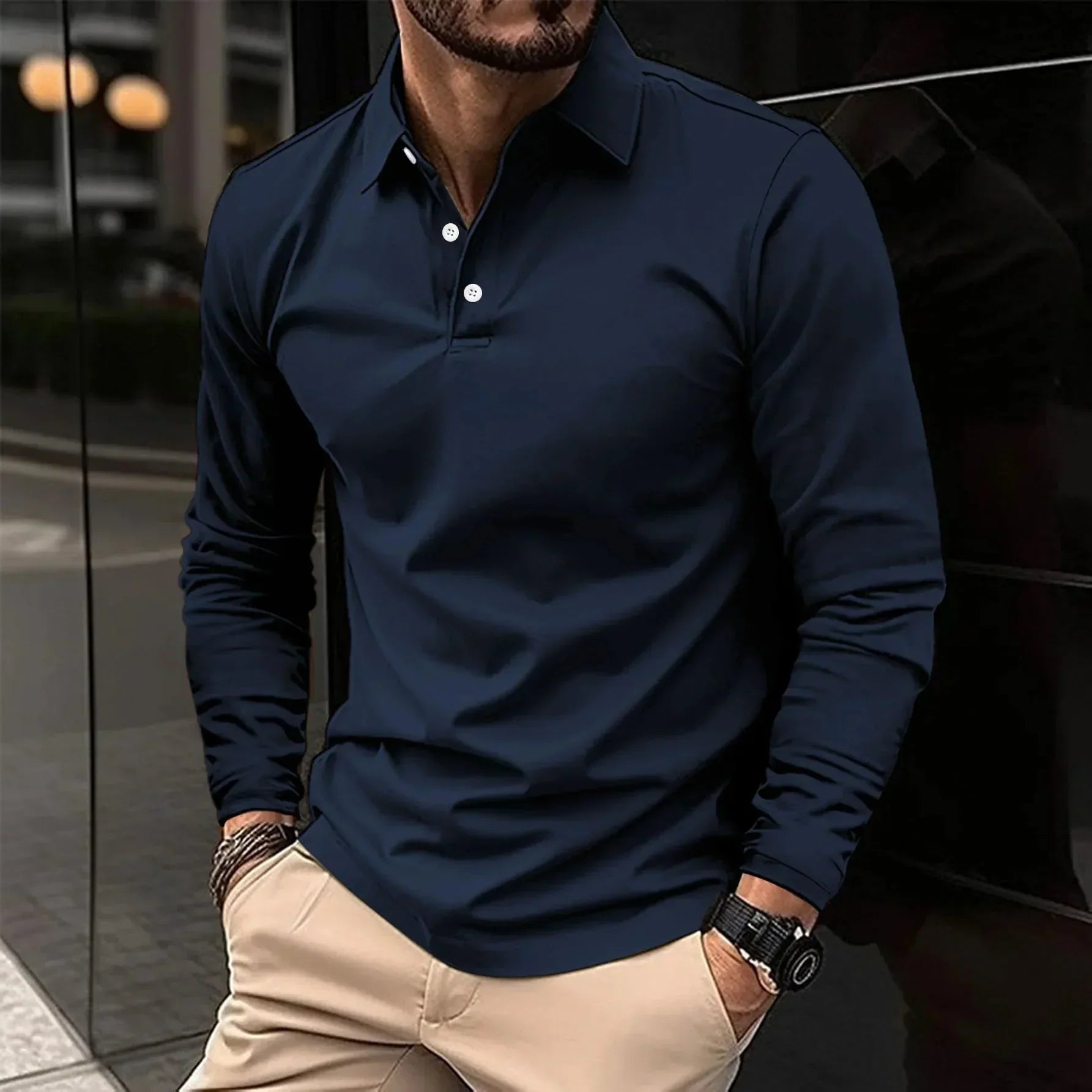 Oranji ® | Premium lange mouwen polo shirt
