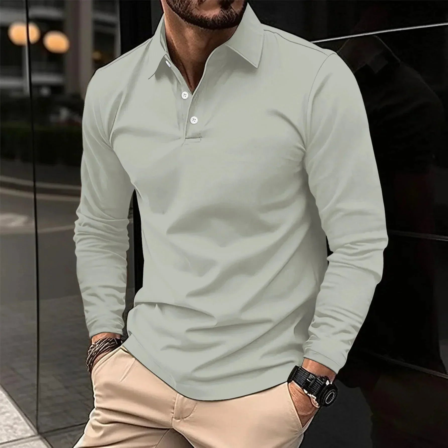 Oranji ® | Premium lange mouwen polo shirt