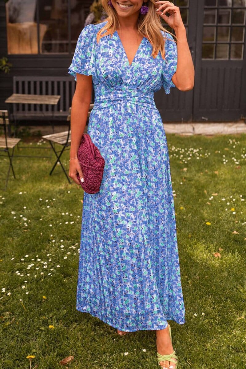 Oranji ® |   Elegante Maxi-jurk met V-hals